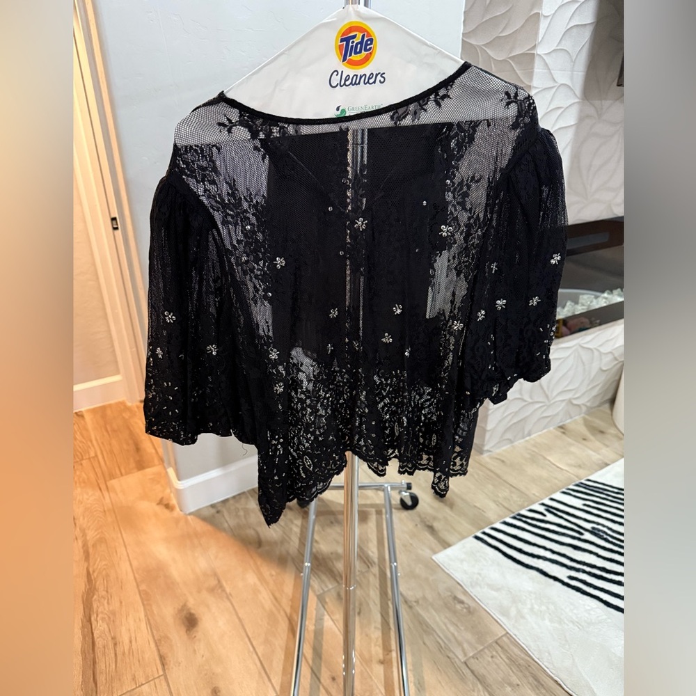 Embellished lace top